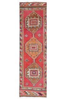 Spectacular, Turkish Vintage Runner Rug - Thumbnail