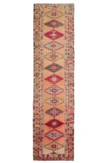 Turkish Vintage Runner Rug - Thumbnail