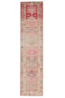 Turkish Vintage Runner Rug - Thumbnail