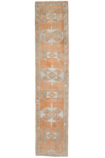 Turkish Vintage Runner Rug - Thumbnail