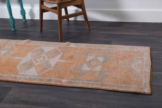 Turkish Vintage Runner Rug - Thumbnail