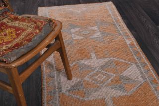 Turkish Vintage Runner Rug - Thumbnail