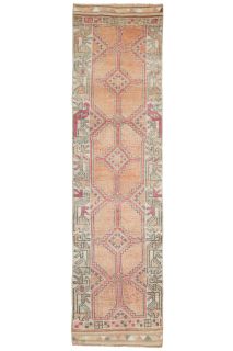 Turkish Vintage Runner Rug - Thumbnail