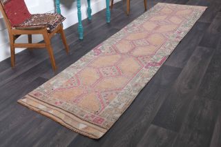 Turkish Vintage Runner Rug - Thumbnail