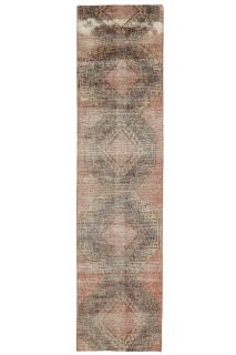 Turkish Vintage Runner Rug - Thumbnail