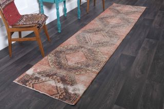 Turkish Vintage Runner Rug - Thumbnail