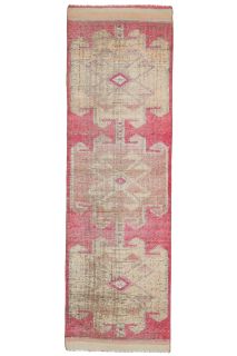 3x10 Vintage Pink Runner Rug - Thumbnail