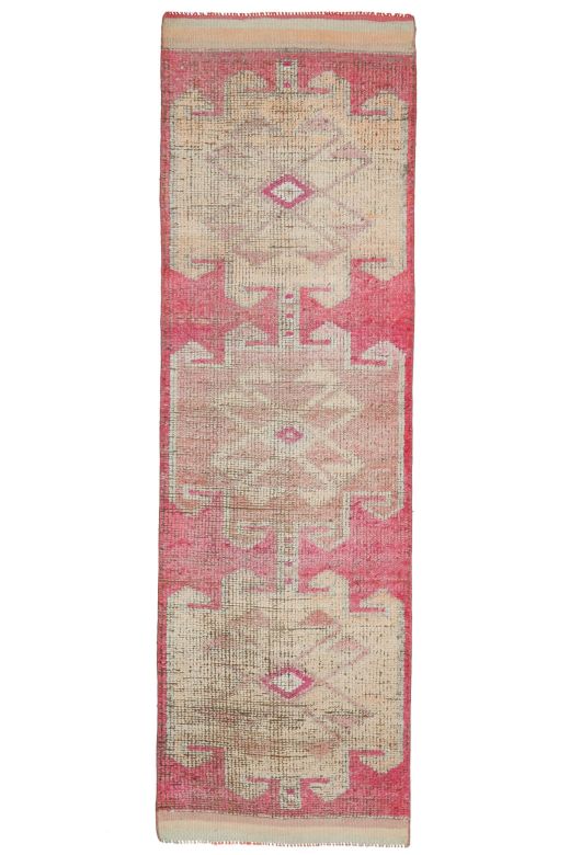 3x10 Vintage Pink Runner Rug