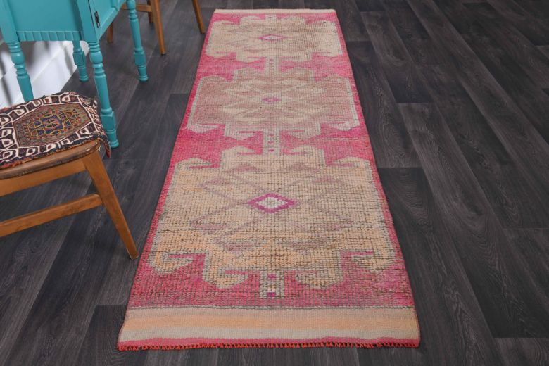 3x10 Vintage Pink Runner Rug