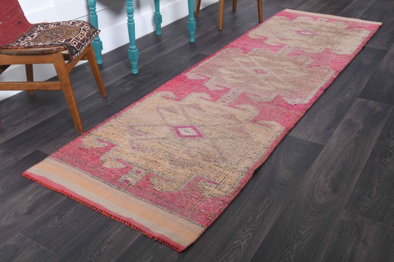 3x10 Vintage Pink Runner Rug