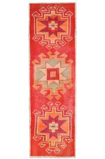 Turkish Vintage Runner Rug - Thumbnail