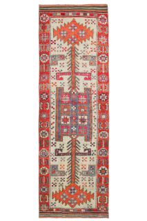 Turkish Vintage Runner Rug - Thumbnail