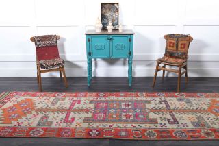 Turkish Vintage Runner Rug - Thumbnail