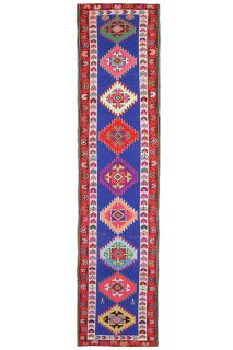 Turkish Vintage Runner Rug - Thumbnail