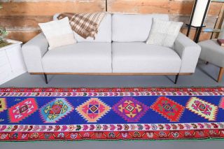 Turkish Vintage Runner Rug - Thumbnail