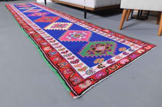 Turkish Vintage Runner Rug - Thumbnail