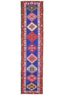 Turkish Vintage Anatolian Runner Rug - Thumbnail
