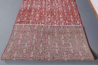 Turkish Red Runner Rug - Thumbnail