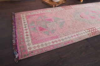 Hand-Knotted Vintage Runner Rug - Thumbnail