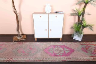 Hand-Knotted Vintage Runner Rug - Thumbnail