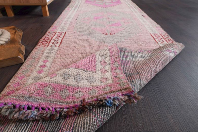 Hand-Knotted Vintage Runner Rug