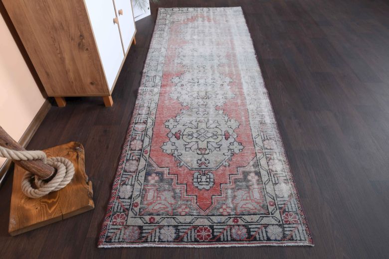 Distressed Antique Runner Rug