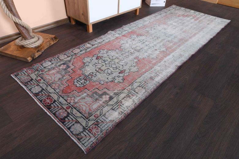 Distressed Antique Runner Rug