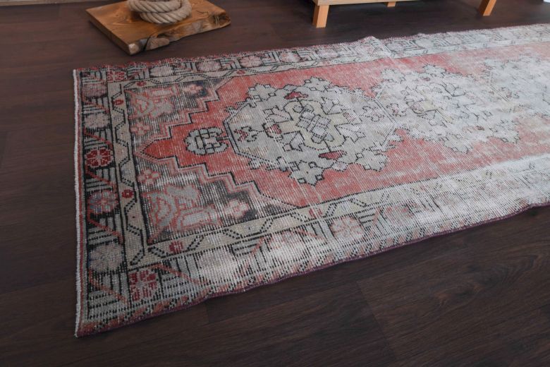 Distressed Antique Runner Rug