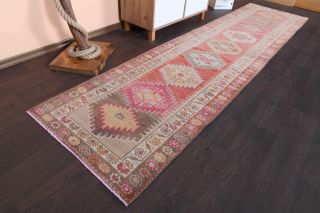 Hand-Knotted Vintage Runner Rug - Thumbnail