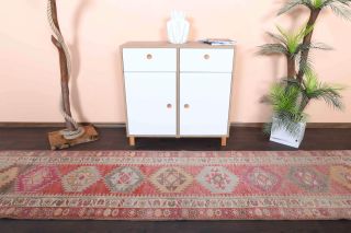 Hand-Knotted Vintage Runner Rug - Thumbnail