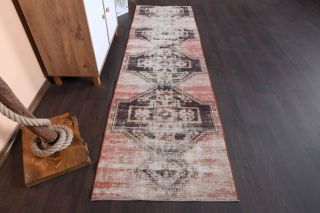 Turkish Vintage Runner Rug - Thumbnail