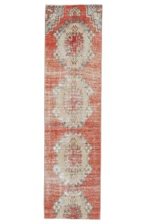 Turkish Vintage Runner Rug - Thumbnail