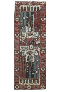Unique Vintage Anatolian Runner Rug - Thumbnail