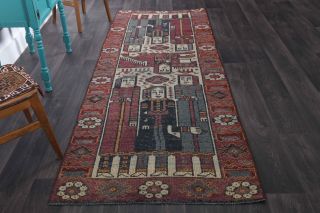 Unique Vintage Anatolian Runner Rug - Thumbnail