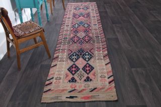 Turkish Vintage Runner Rug - Thumbnail