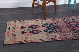 Turkish Vintage Runner Rug - Thumbnail