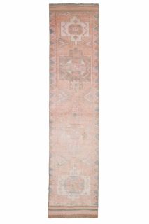 Hand-Knotted Vintage Runner Rug - Thumbnail