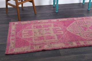 Hand-Knotted Vintage Runner Rug - Thumbnail