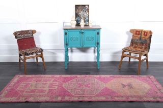 Hand-Knotted Vintage Runner Rug - Thumbnail