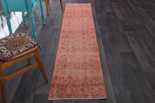 Red Floral Vintage Runner Rug - Thumbnail