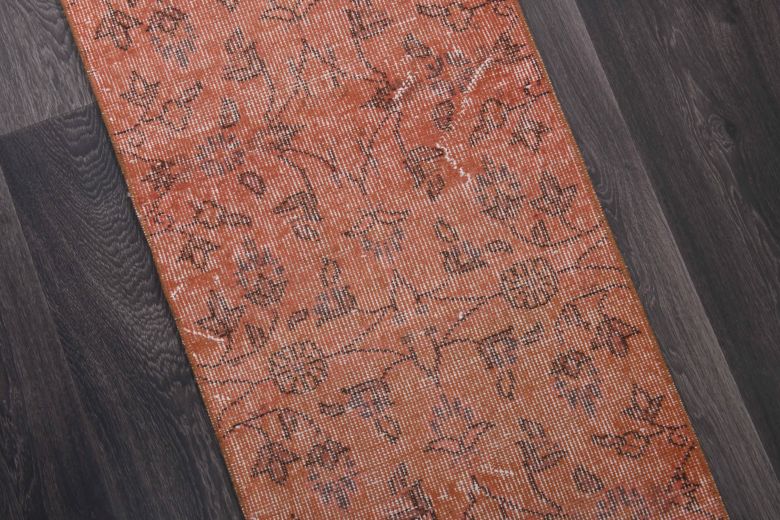 Red Floral Vintage Runner Rug