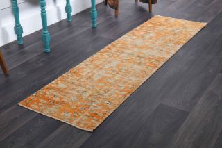 Orange Vintage Runner Rug - Thumbnail