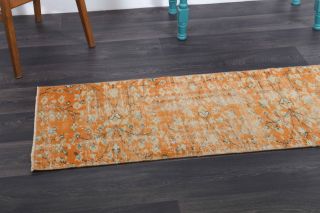 Orange Vintage Runner Rug - Thumbnail