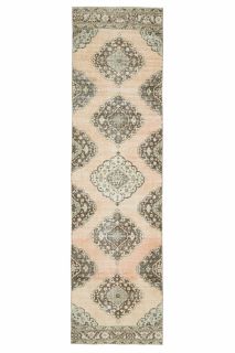 Turkish Vintage Runner Rug - Thumbnail