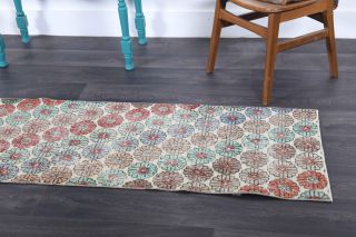 Turkish Vintage Runner Rug - Thumbnail