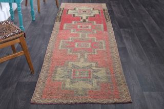 Turkish Vintage Runner Rug - Thumbnail