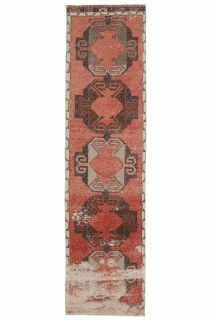 Turkish Vintage Runner Rug - Thumbnail