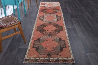 Turkish Vintage Runner Rug - Thumbnail