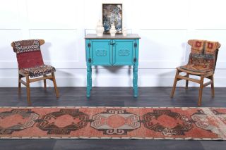 Turkish Vintage Runner Rug - Thumbnail