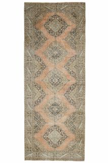 Oriental Vintage Runner Rug - Thumbnail